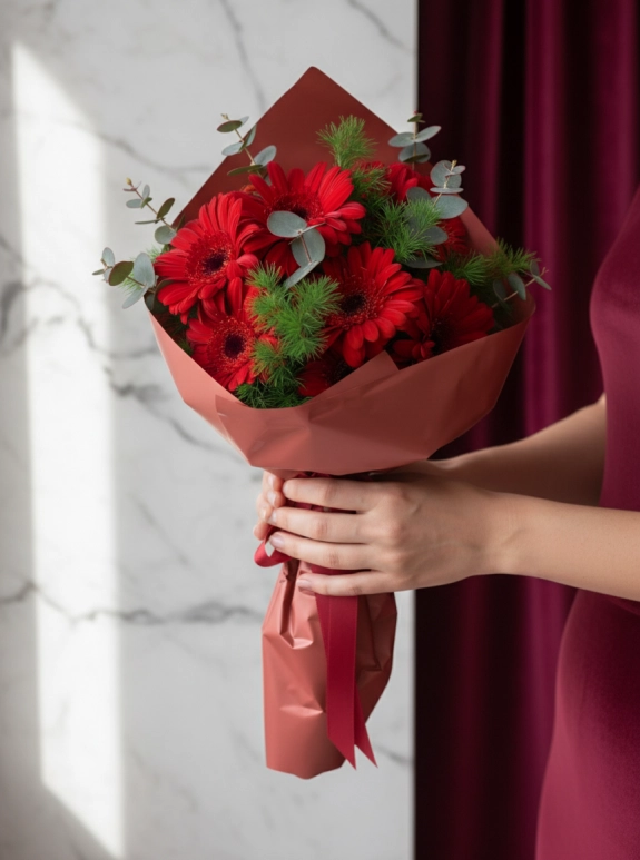 Kırmızı Gerbera Buket